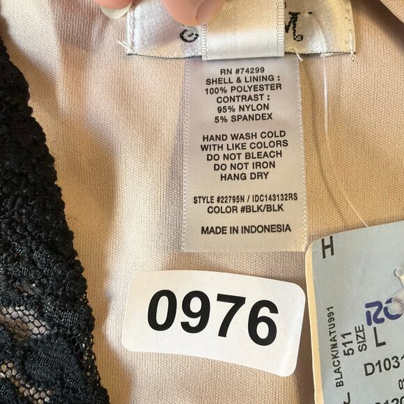 Sweet Storm Women Maxi Dress size M Black with Lace Sleeveless Cut Out Waist NWT - Picture 8 of 9